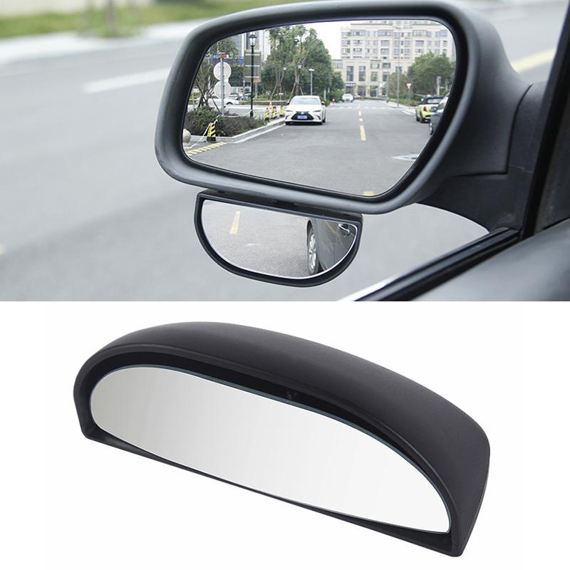 Car 360-degree Rotating Rear-view Blind Spot Wide-angle Auxiliary Mirror(Black)