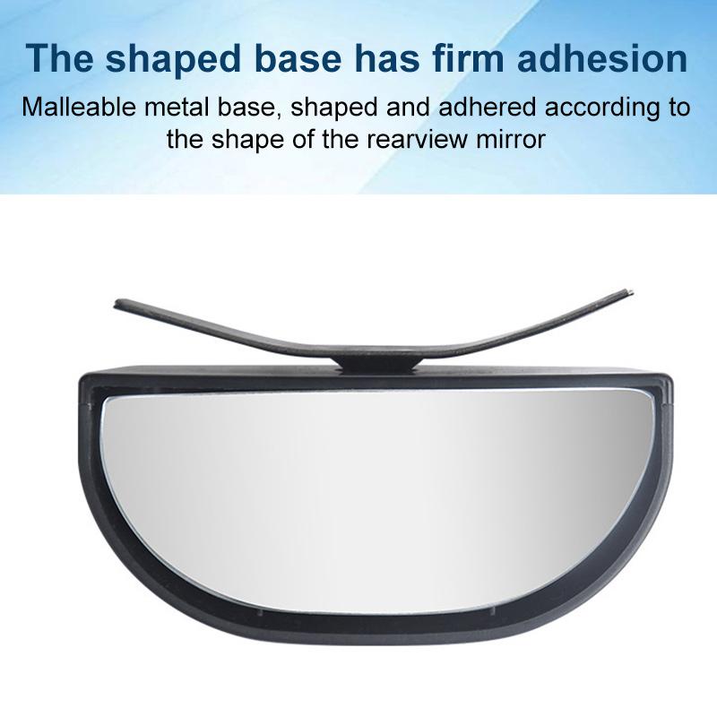 Car 360-degree Rotating Rear-view Blind Spot Wide-angle Auxiliary Mirror(Black) - Image 2