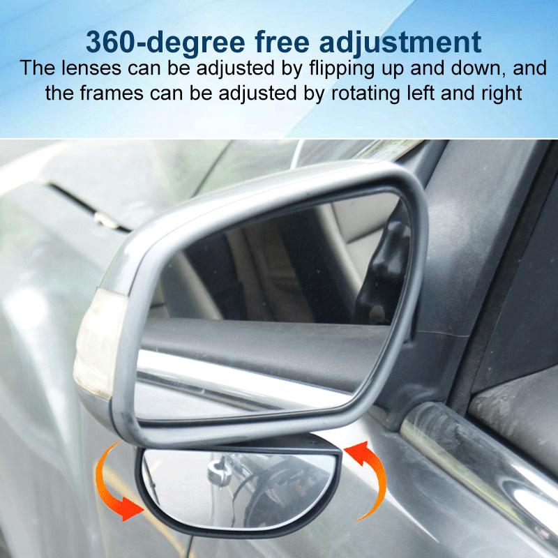 Car 360-degree Rotating Rear-view Blind Spot Wide-angle Auxiliary Mirror(Black) - Image 4