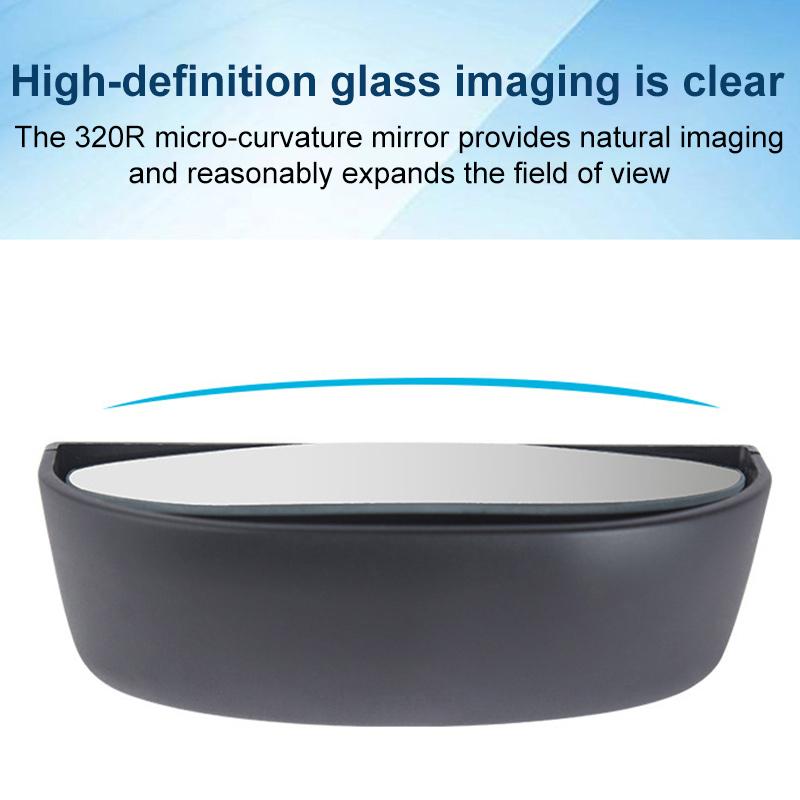 Car 360-degree Rotating Rear-view Blind Spot Wide-angle Auxiliary Mirror(Black) - Image 6