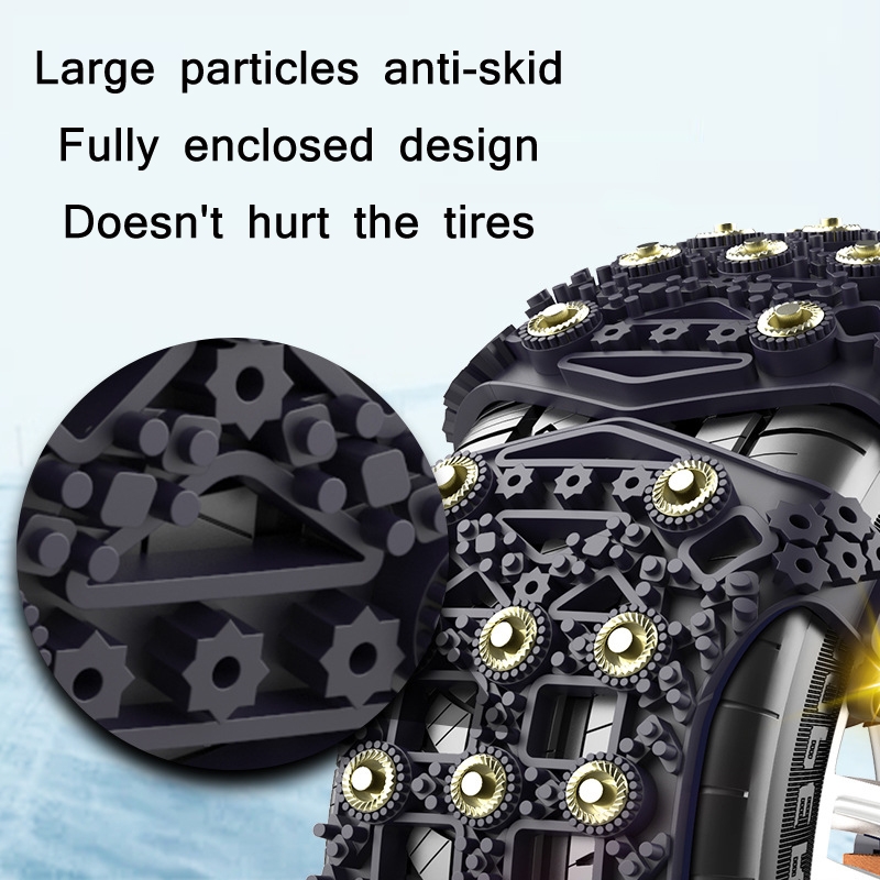 For 175~265cm Snow Emergency Snow Chains For Car SUV General Tires(Black 8764B) - Image 4