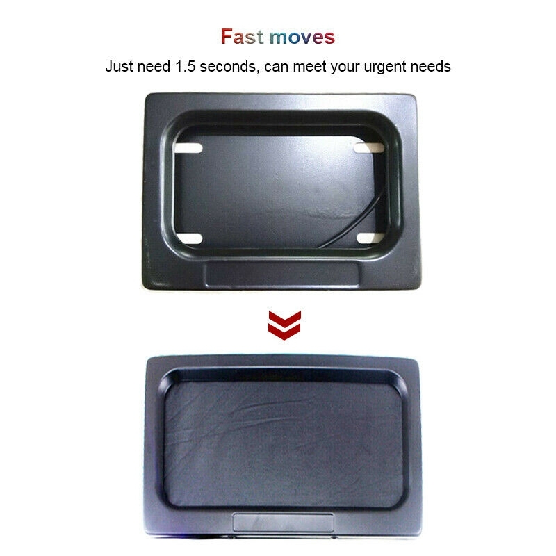 US Motorcycle License Plate Cover Frame Roller Blind License Plate Bracket - Image 5