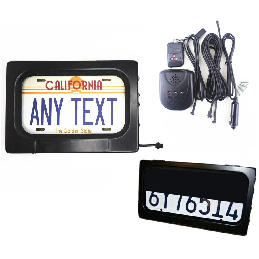 US Motorcycle License Plate Cover Frame Roller Blind License Plate Bracket - Image 6