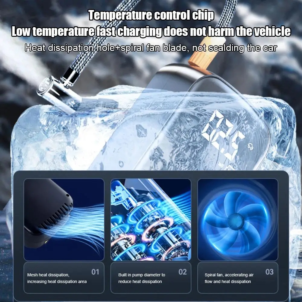 Car Portable Electric Tire Inflator Pump, Model: Wired - Image 5