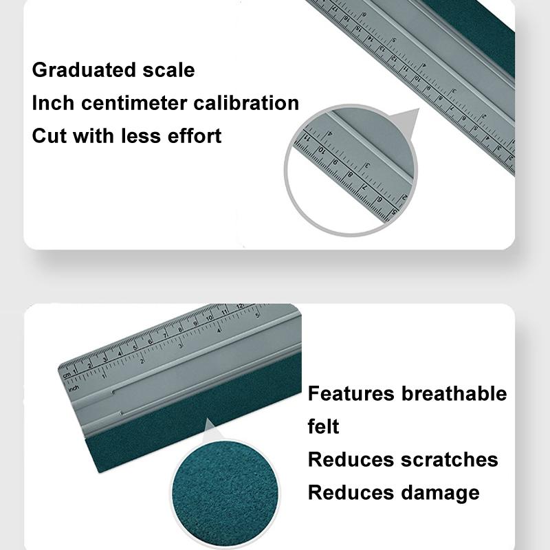 15cm With Scale Auto Film Scraper Long Square Wallpaper Scraping Tool(Dark Gray) - Image 4