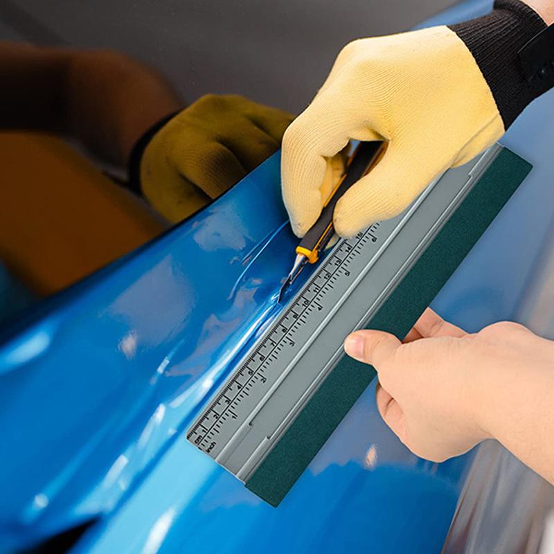 15cm With Scale Auto Film Scraper Long Square Wallpaper Scraping Tool(Dark Gray) - Image 6