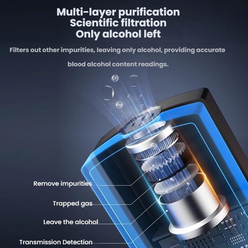 Blow-Type High Precision Alcohol Testing Device(Black) - Image 3
